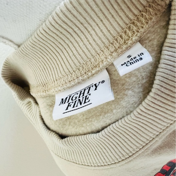 Might Fine Cream Plants Are Friends Graphic Cropped Sweatshirt Top - Picture 8 of 11